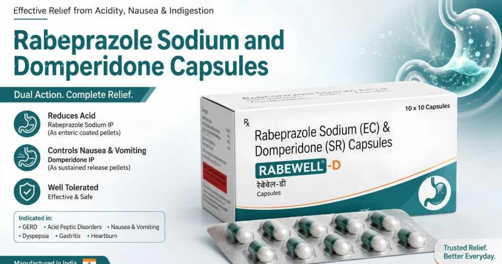 Rabeprazole Sodium and Domperidone Capsules in India